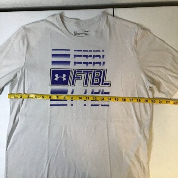 Under Armour Mens FTBL HeatGear T-Shirt Medium Loose Fit - Picture 6 of 7